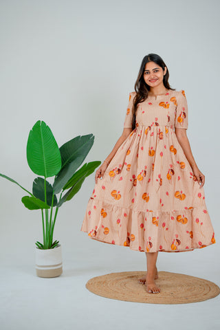 STRIPY FLORAL | MATERNITY MAXI ANKLE LENGTH
