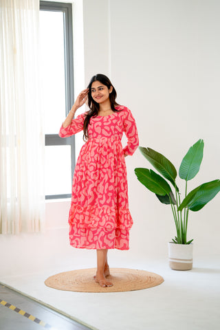PEBBLE | MATERNITY GEORGETTE MAXI ANKLE LENGTH