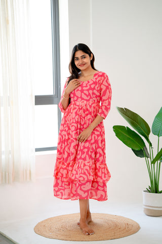 PEBBLE | MATERNITY GEORGETTE MAXI ANKLE LENGTH