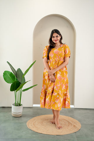 MUSTARD GLOW | MATERNITY MAXI ANKLE LENGTH