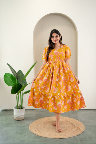 MUSTARD GLOW | MATERNITY MAXI ANKLE LENGTH