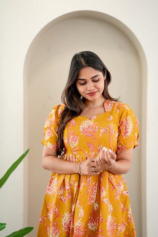 MUSTARD GLOW | MATERNITY MAXI ANKLE LENGTH
