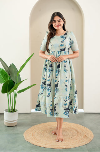 HERITAGE HIBISCUS | MATERNITY MAXI ANKLE LENGTH