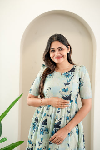 HERITAGE HIBISCUS | MATERNITY MAXI ANKLE LENGTH