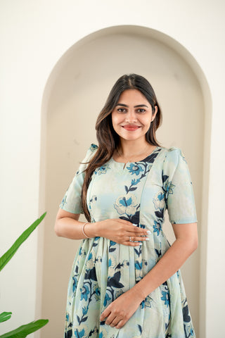 HERITAGE HIBISCUS | MATERNITY MAXI ANKLE LENGTH
