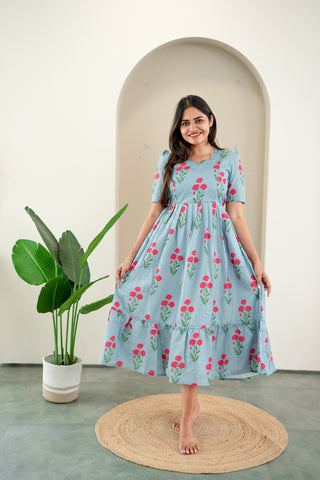 SCALLOP ESTACY | MATERNITY MAXI ANKLE LENGTH