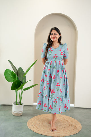 SCALLOP ESTACY | MATERNITY MAXI ANKLE LENGTH