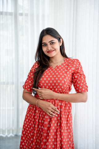 CRIMSON ELEPHANT | MATERNITY MAXI FULL LENGTH