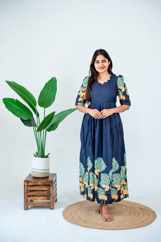 HYDRANGEA MEADOW | MATERNITY MAXI FULL LENGTH