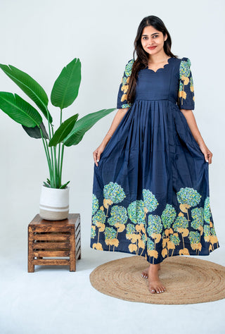 HYDRANGEA MEADOW | MATERNITY MAXI FULL LENGTH