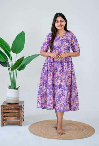 TWISTED FLORA | MATERNITY MAXI ANKLE LENGTH