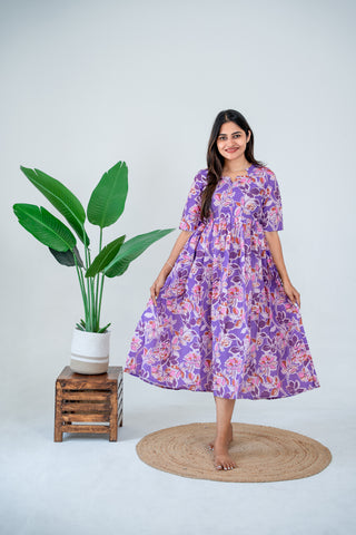 TWISTED FLORA | MATERNITY MAXI ANKLE LENGTH