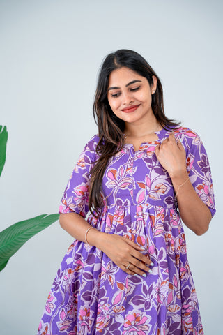 TWISTED FLORA | MATERNITY MAXI ANKLE LENGTH