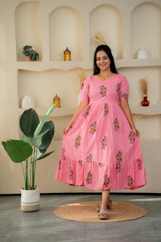 FLORA FLOUNCE | MATERNITY COTTON MAXI ANKLE LENGTH