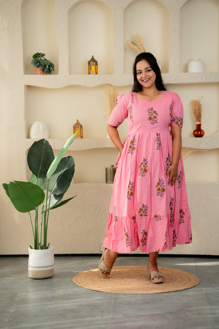 FLORA FLOUNCE | MATERNITY COTTON MAXI ANKLE LENGTH