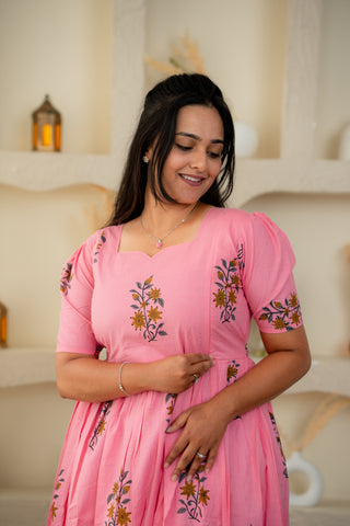 FLORA FLOUNCE | MATERNITY COTTON MAXI ANKLE LENGTH