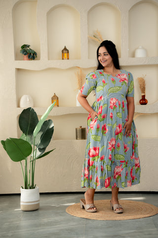 LOTUS | MATERNITY COTTON MAXI ANKLE LENGTH