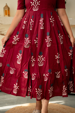 SERENE GARDEN| MATERNITY COTTON MAXI ANKLE LENGTH