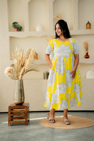 ROYAL CHARM | MATERNITY COTTON MAXI ANKLE LENGTH