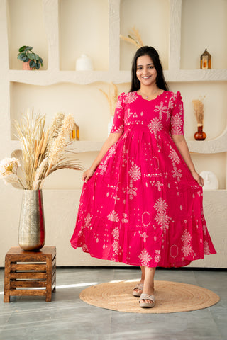 KOLLAM | MATERNITY COTTON MAXI ANKLE LENGTH