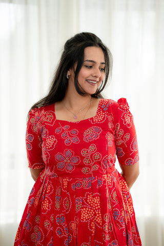 DOTTED ELEGANCE | MATERNITY COTTON MAXI ANKLE LENGTH