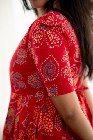 DOTTED ELEGANCE | MATERNITY COTTON MAXI ANKLE LENGTH