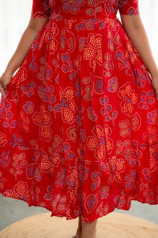 DOTTED ELEGANCE | MATERNITY COTTON MAXI ANKLE LENGTH