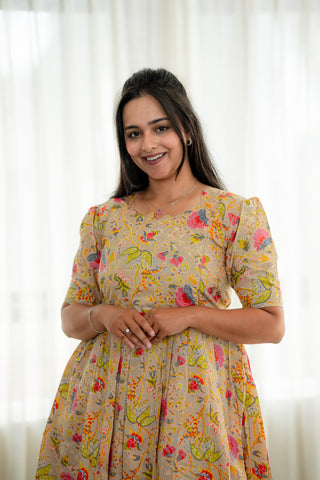 TINY LEAFY GARDEN | MATERNITY COTTON MAXI ANKLE LENGTH
