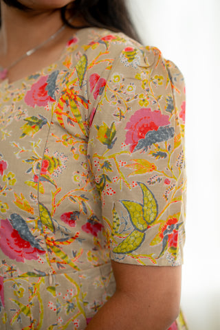 TINY LEAFY GARDEN | MATERNITY COTTON MAXI ANKLE LENGTH