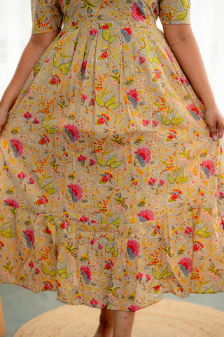 TINY LEAFY GARDEN | MATERNITY COTTON MAXI ANKLE LENGTH