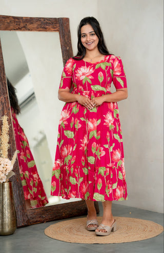 DREAMY LOTUS | MATERNITY COTTON MAXI ANKLE LENGTH