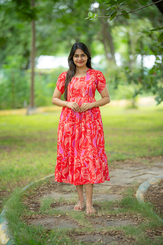 CORAL FLARE | MATERNITY MAXI ANKLE LENGTH
