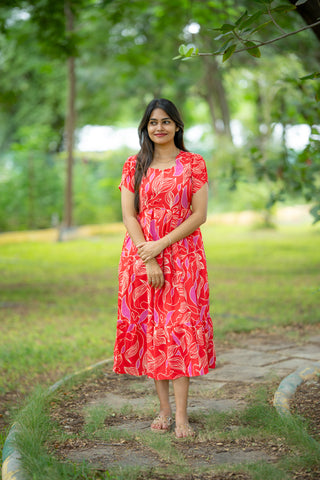 CORAL FLARE | MATERNITY MAXI ANKLE LENGTH