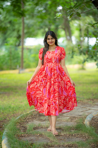 CORAL FLARE | MATERNITY MAXI ANKLE LENGTH