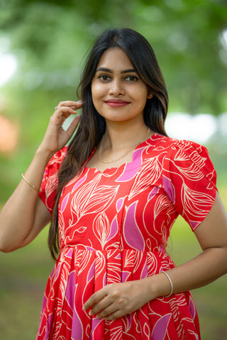 CORAL FLARE | MATERNITY MAXI ANKLE LENGTH