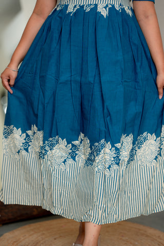 MARINA BORDER | MATERNITY COTTON MAXI ANKLE LENGTH