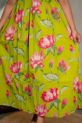 LOTUS MISCHIEF | MATERNITY COTTON MAXI FULL LENGTH
