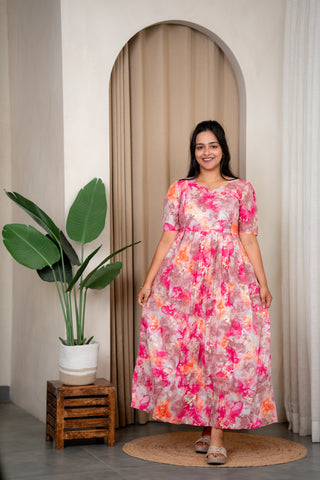 SPLASH | MATERNITY COTTON MAXI FULL LENGTH