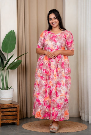 SPLASH | MATERNITY COTTON MAXI FULL LENGTH