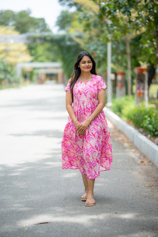 PINK FOLIAGE | MATERNITY MAXI ANKLE LENGTH