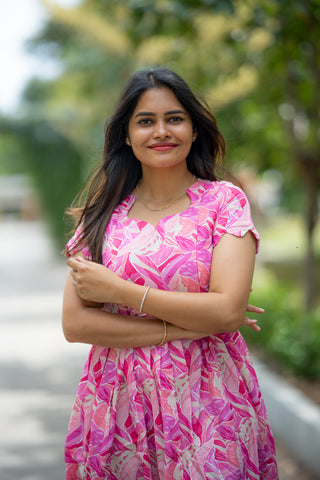 PINK FOLIAGE | MATERNITY MAXI ANKLE LENGTH