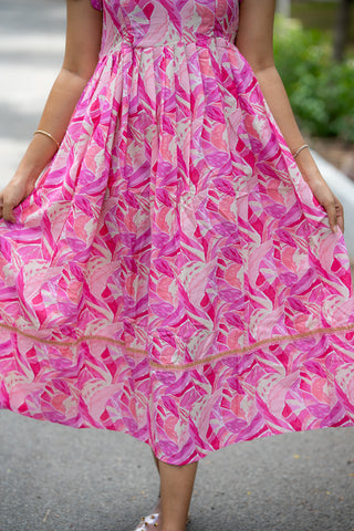 PINK FOLIAGE | MATERNITY MAXI ANKLE LENGTH