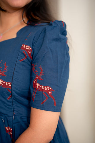 ENCHANTED DEER | MATERNITY COTTON MAXI FULL LENGTH