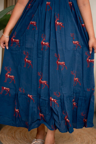 ENCHANTED DEER | MATERNITY COTTON MAXI FULL LENGTH