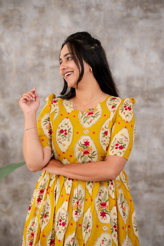 SCALLOP | MATERNITY COTTON MAXI FULL LENGTH