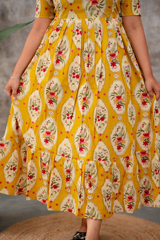 SCALLOP | MATERNITY COTTON MAXI FULL LENGTH