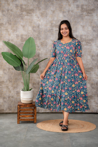 TWINING PETALS | MATERNITY COTTON MAXI ANKLE LENGTH