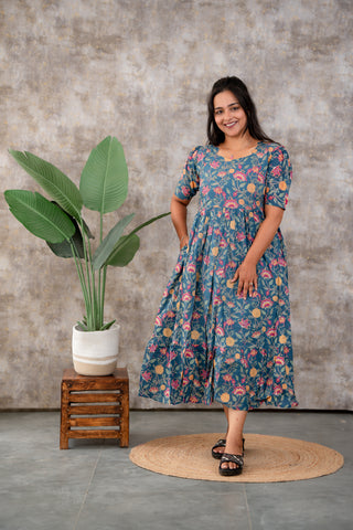 TWINING PETALS | MATERNITY COTTON MAXI ANKLE LENGTH