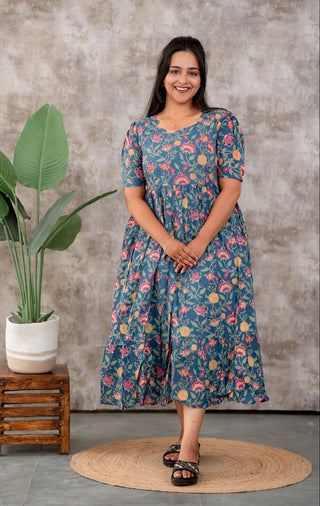 TWINING PETALS | MATERNITY COTTON MAXI ANKLE LENGTH