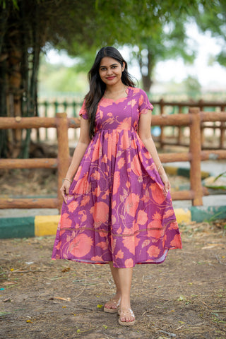 AMETHYST FLORAL | MATERNITY MAXI ANKLE LENGTH